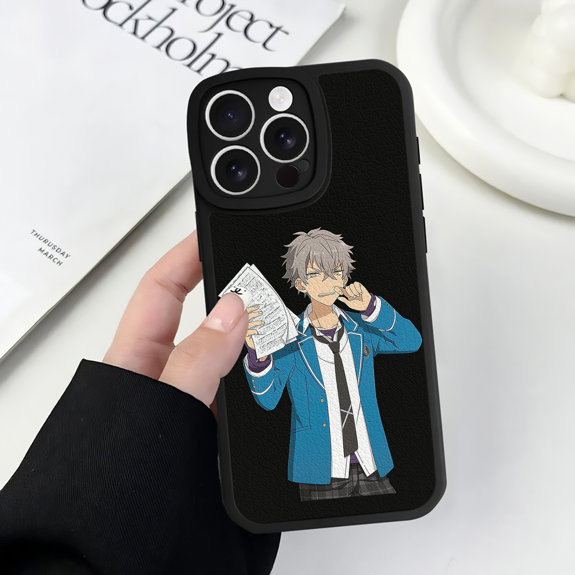（画像用） あんさんぶるスターズ! Ensemble Stars 【iPhone 16シリーズ対応】シリコンスマホケース（レザー調） 材質：シリコン